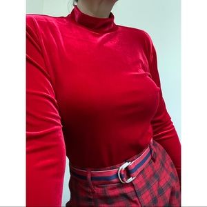 :: Vintage :: red velvet top 🌹